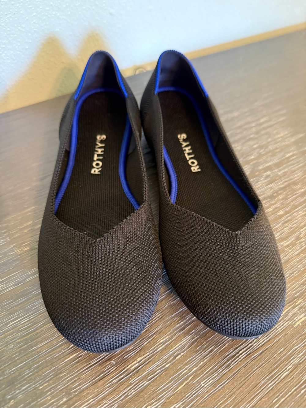 Rothys the Flat Ballet Black Womens Size 7.5 Shoes